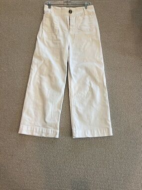 Pilcro Wide-Leg White Pants from Anthropologie